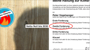 Die grosse Herausforderung | Netto-Null bis 2030 | Was noch zu beachten ist | Eine Einführung | klimacharta.ch | klimaatelier.ch