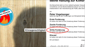 Der Ausweg aus der Klimafalle | Vorschlag für Netto-Null bis 2030 unter Berücksichtigung der Forderung ‹Klimagerechtigkeit› | klimacharta.ch | klimaatelier.ch